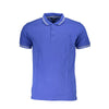 Tricou polo pentru bărbați Cavalli Class din bumbac albastru