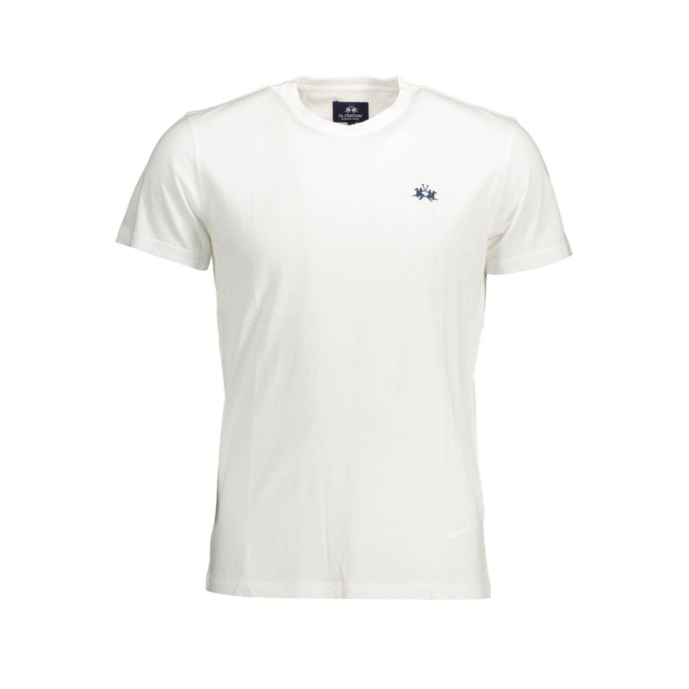 Tricou brodat cu guler rotund și stil chic La Martina