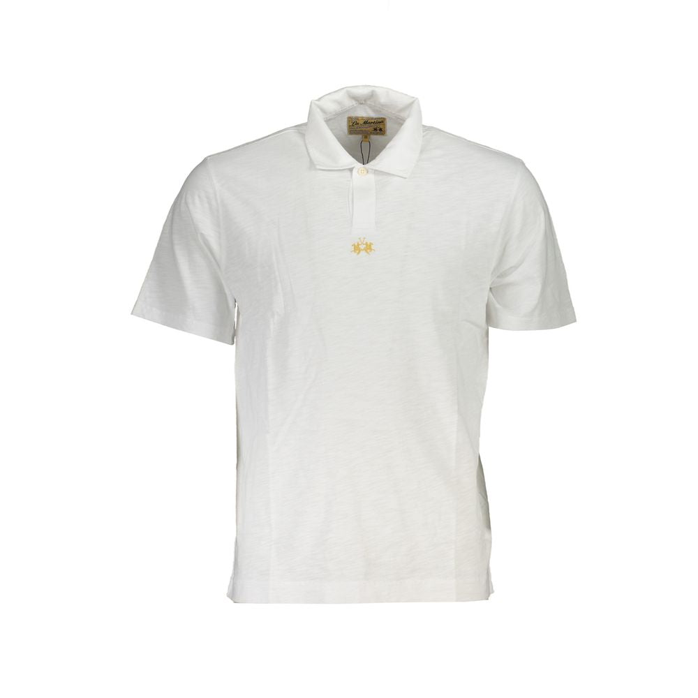Tricou polo La Martina din bumbac impecabil cu broderie elegantă