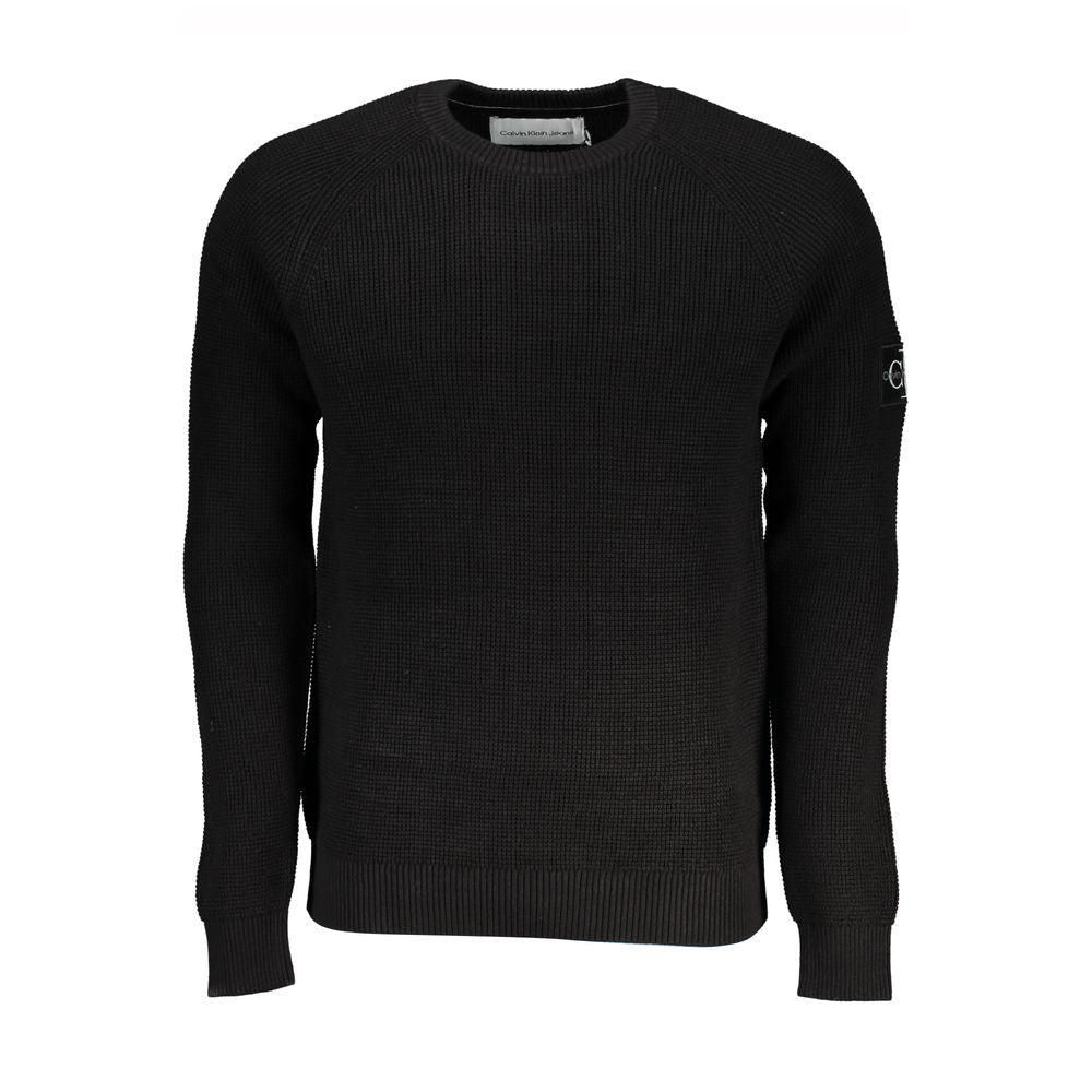 Pulover elegant cu guler rotund din bumbac organic Calvin Klein