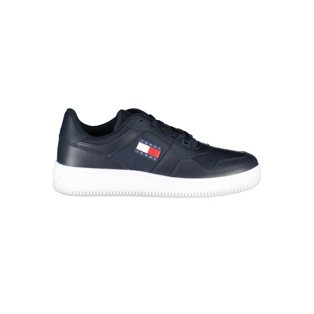Teniși Tommy Hilfiger albaștri contrastanți cu detaliu logo