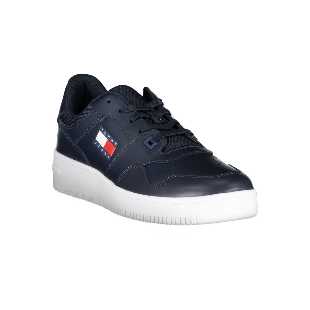 Teniși Tommy Hilfiger albaștri contrastanți cu detaliu logo