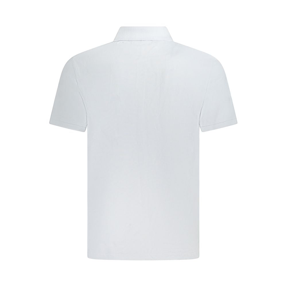 Tricou polo pentru bărbați Calvin Klein albastru deschis din bumbac
