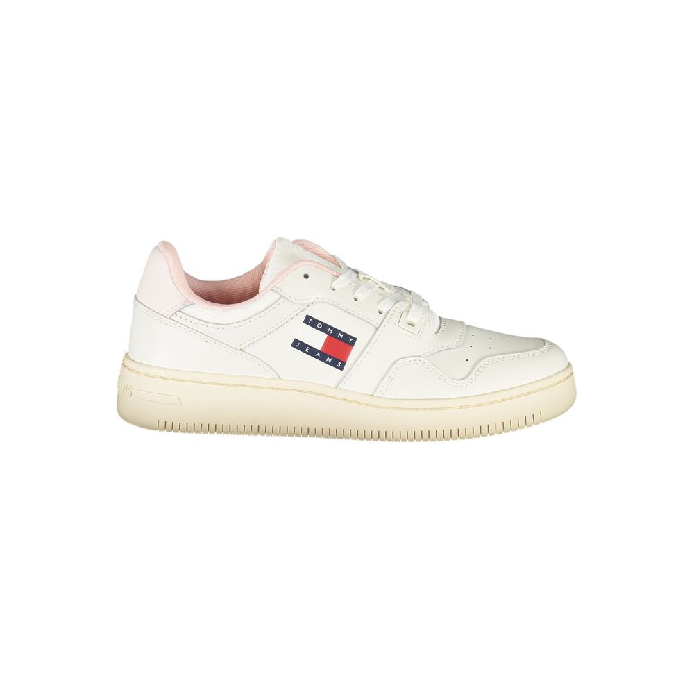 Teniși Tommy Hilfiger din piele albă pentru femei