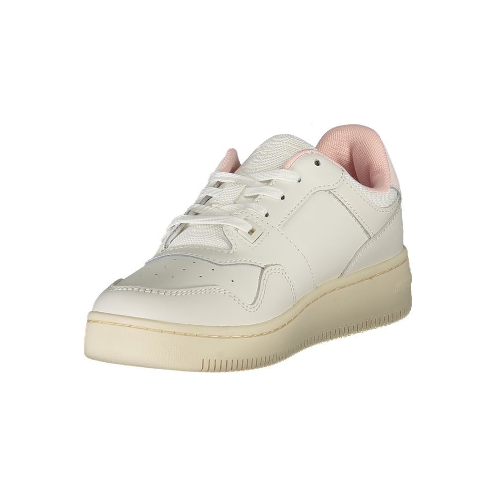 Teniși Tommy Hilfiger din piele albă pentru femei