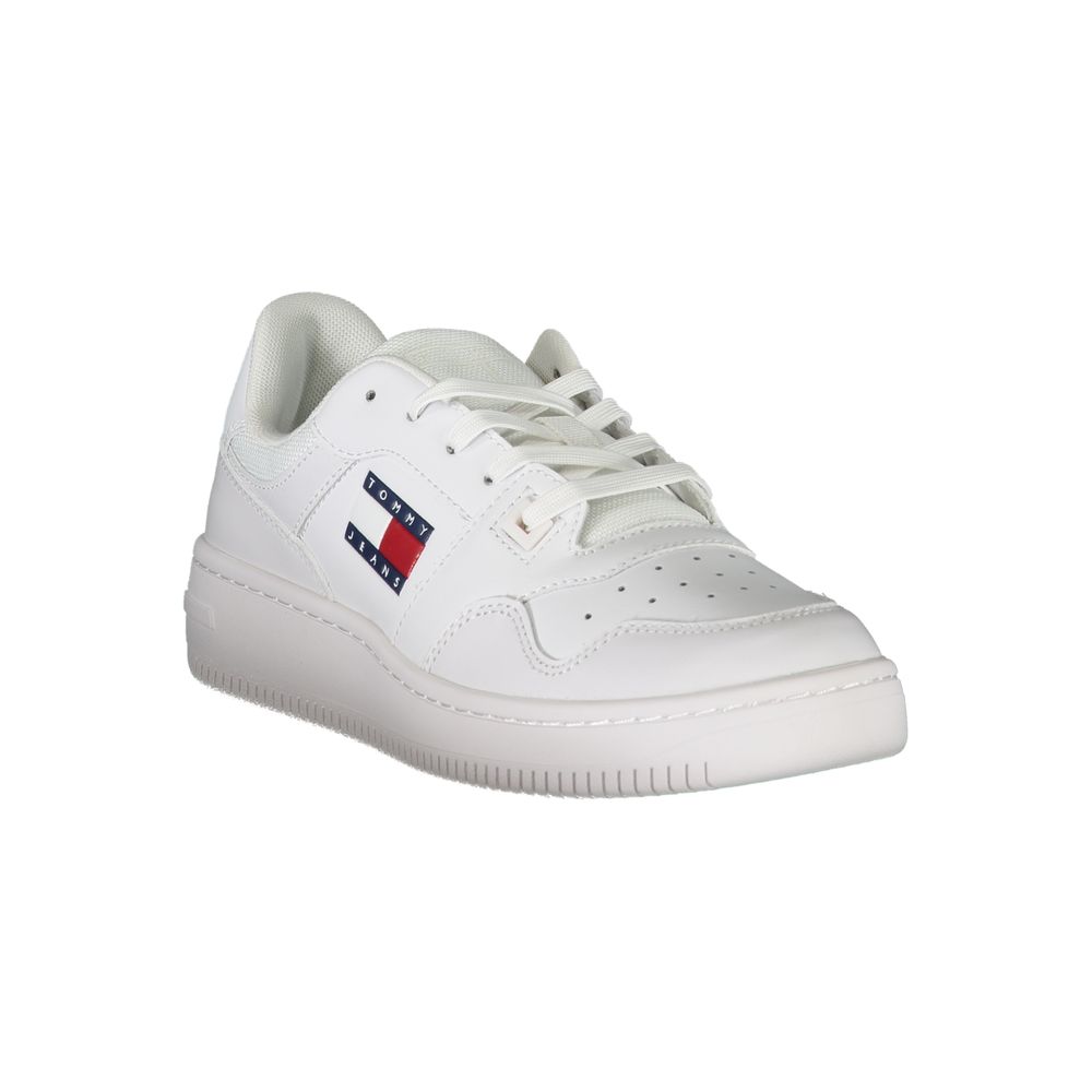 Teniși Tommy Hilfiger din piele albă pentru femei