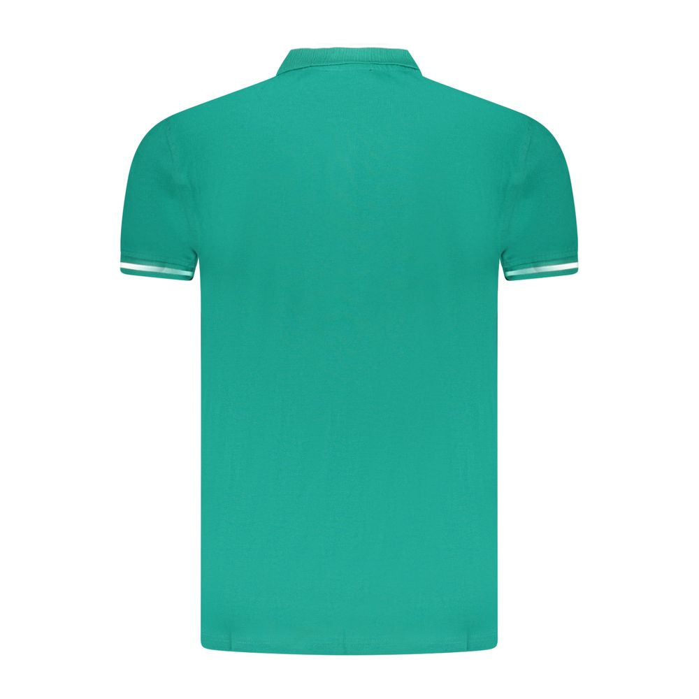 Tricou polo pentru bărbați Cavalli Class, verde, din bumbac