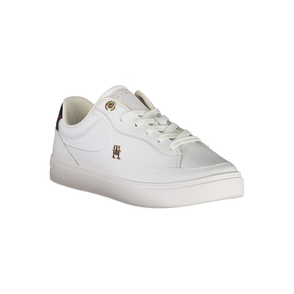 Teniși Tommy Hilfiger din piele albă pentru femei