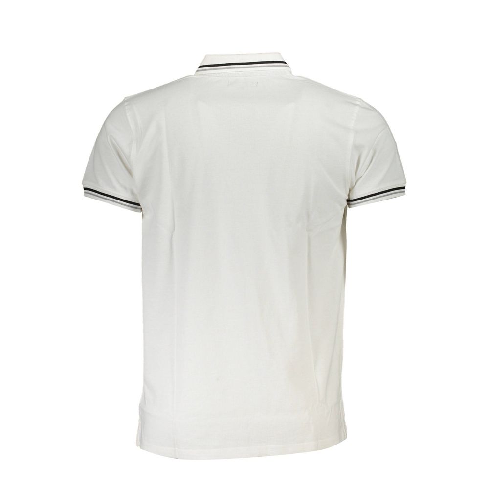 Tricou polo pentru bărbați Cavalli Class din bumbac alb
