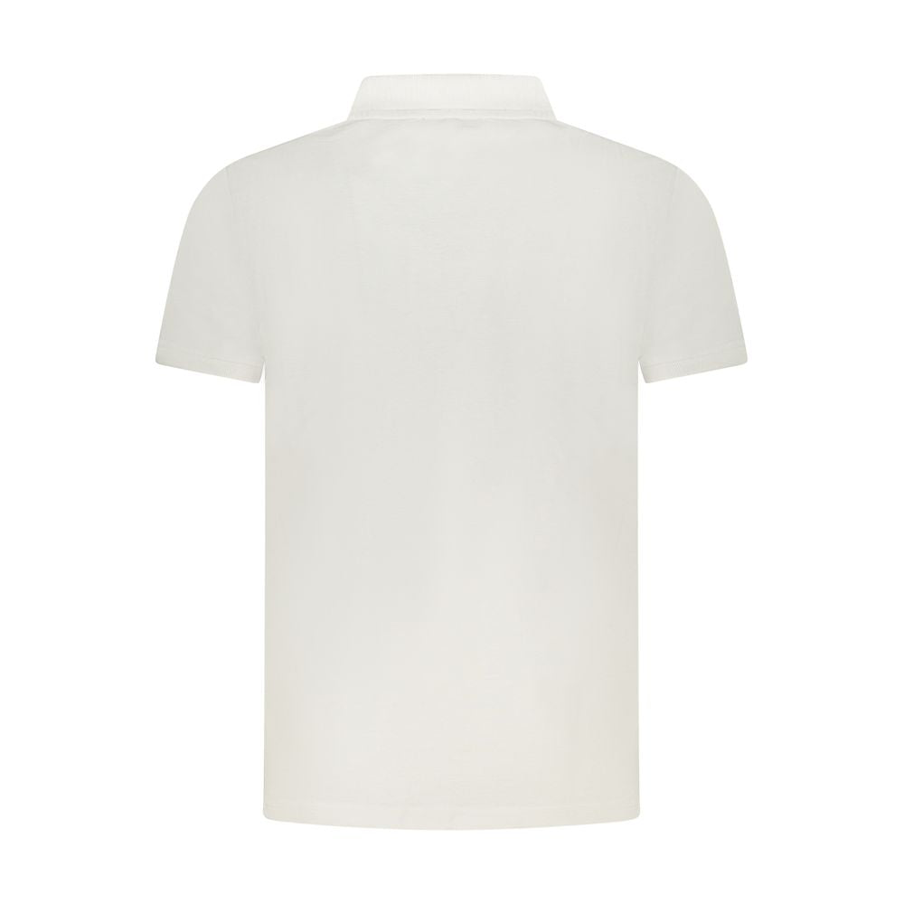 Tricou polo pentru bărbați Cavalli Class din bumbac alb