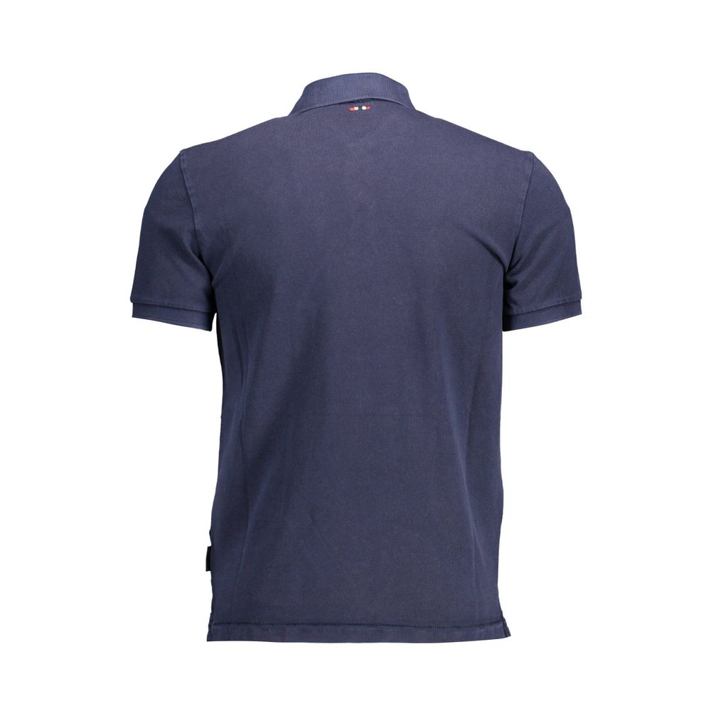 Napapijri Blue Cotton Men Polo Shirt
