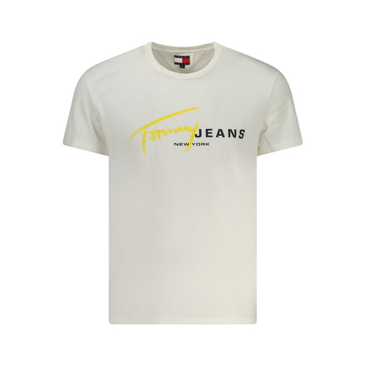 Tommy Hilfiger White Cotton Men T-Shirt