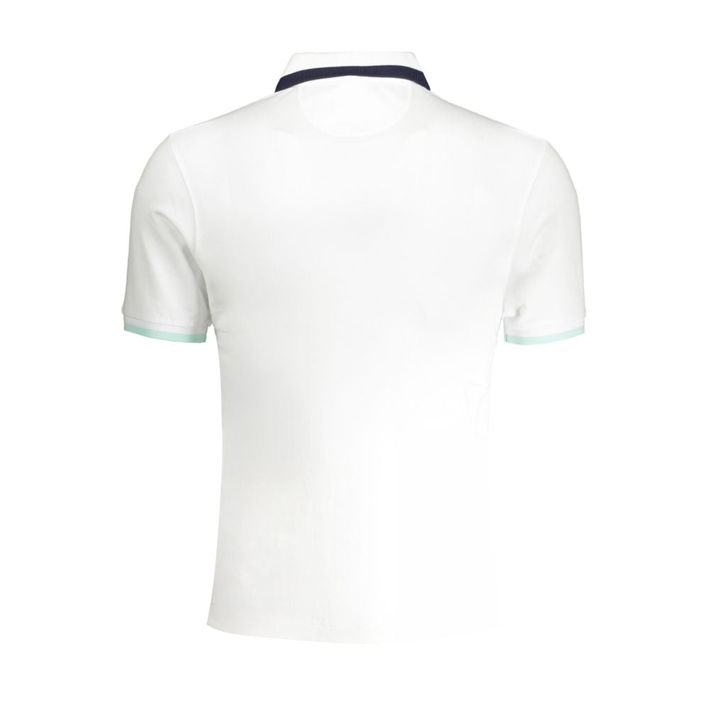 Tricou polo alb din bumbac La Martina