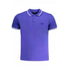 Tricou polo Cavalli Class albastru din bumbac