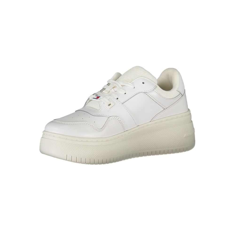 Teniși Tommy Hilfiger din piele albă pentru femei