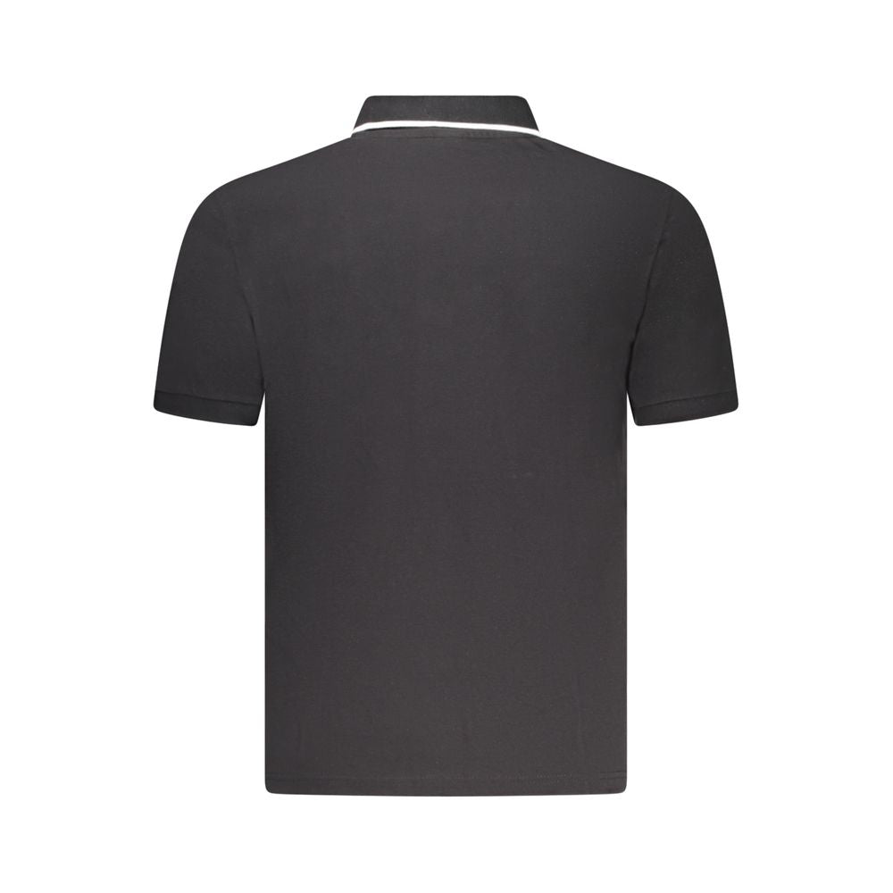 Tricou polo North Sails negru din bumbac pentru bărbați