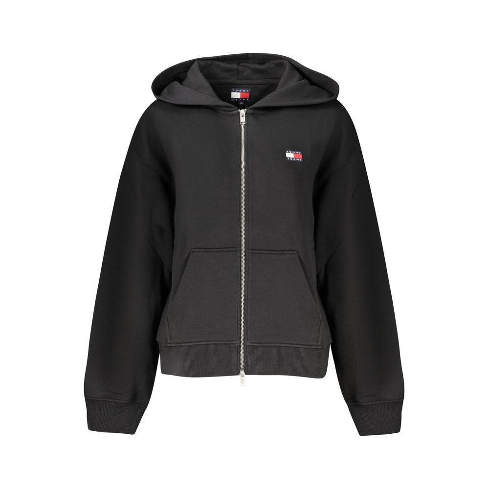 Pulover Tommy Hilfiger negru din bumbac pentru femei
