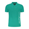 Tricou polo pentru bărbați Cavalli Class, verde, din bumbac