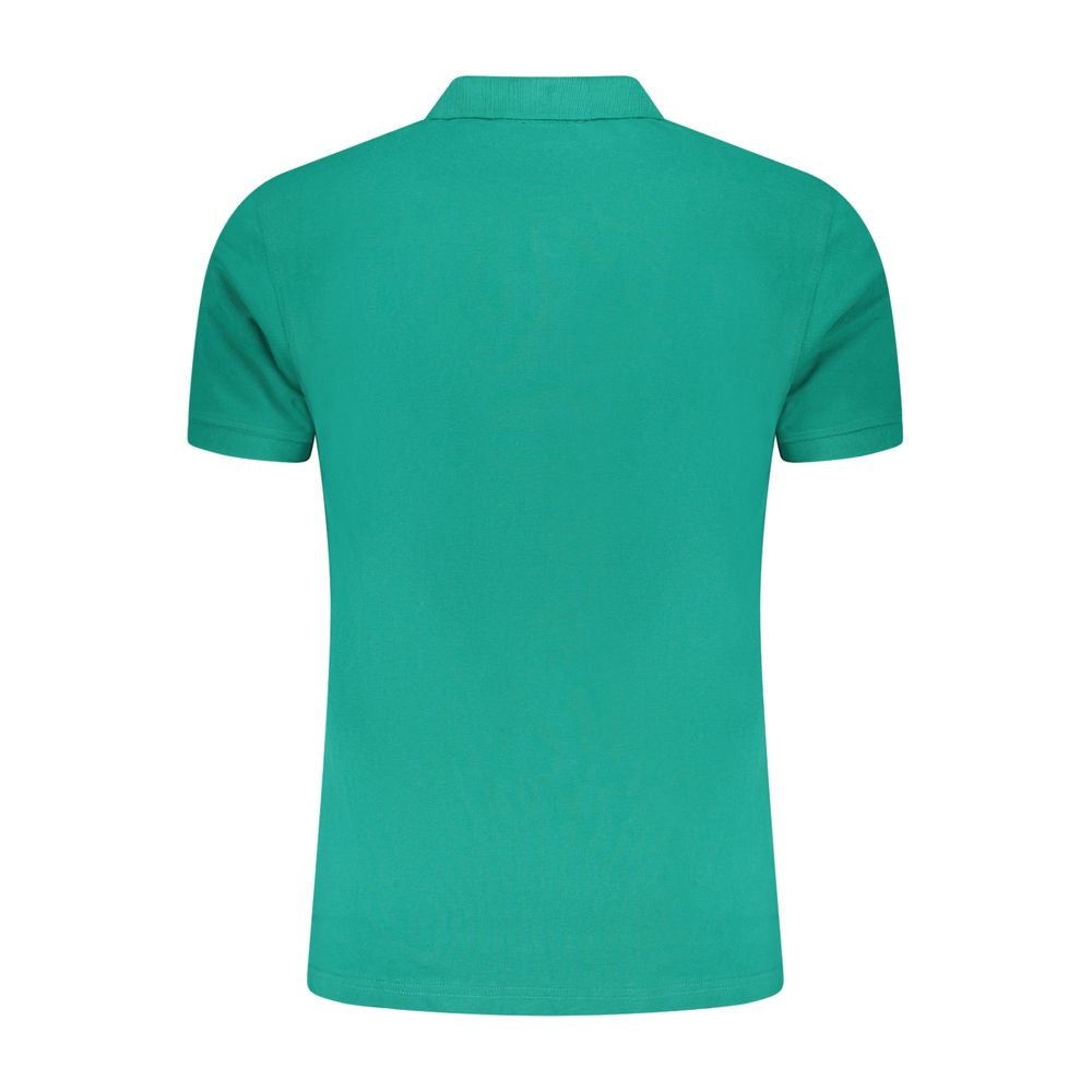 Tricou polo pentru bărbați Cavalli Class, verde, din bumbac