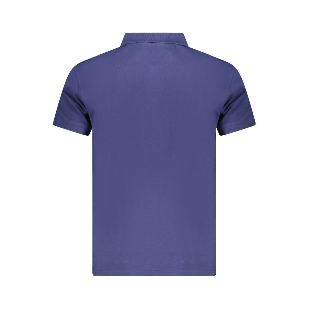 Tricou polo pentru bărbați Cavalli Class din bumbac albastru