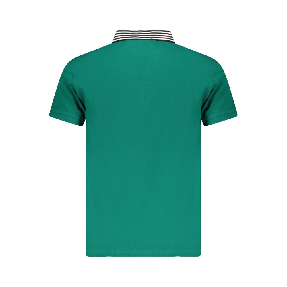 Tricou polo pentru bărbați Cavalli Class, verde, din bumbac