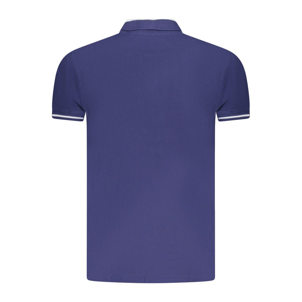 Tricou polo pentru bărbați Cavalli Class din bumbac albastru
