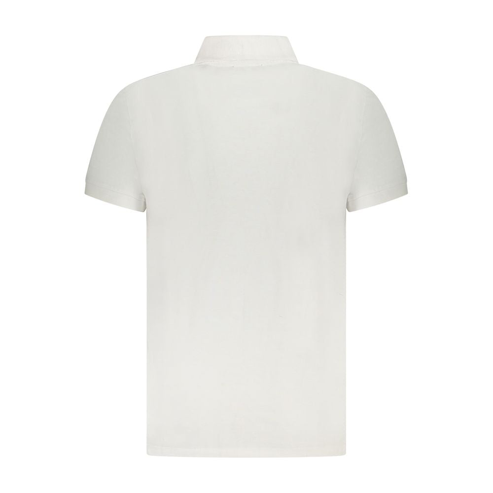Tricou polo pentru bărbați Cavalli Class din bumbac alb