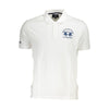 Tricou polo alb din bumbac La Martina pentru bărbați