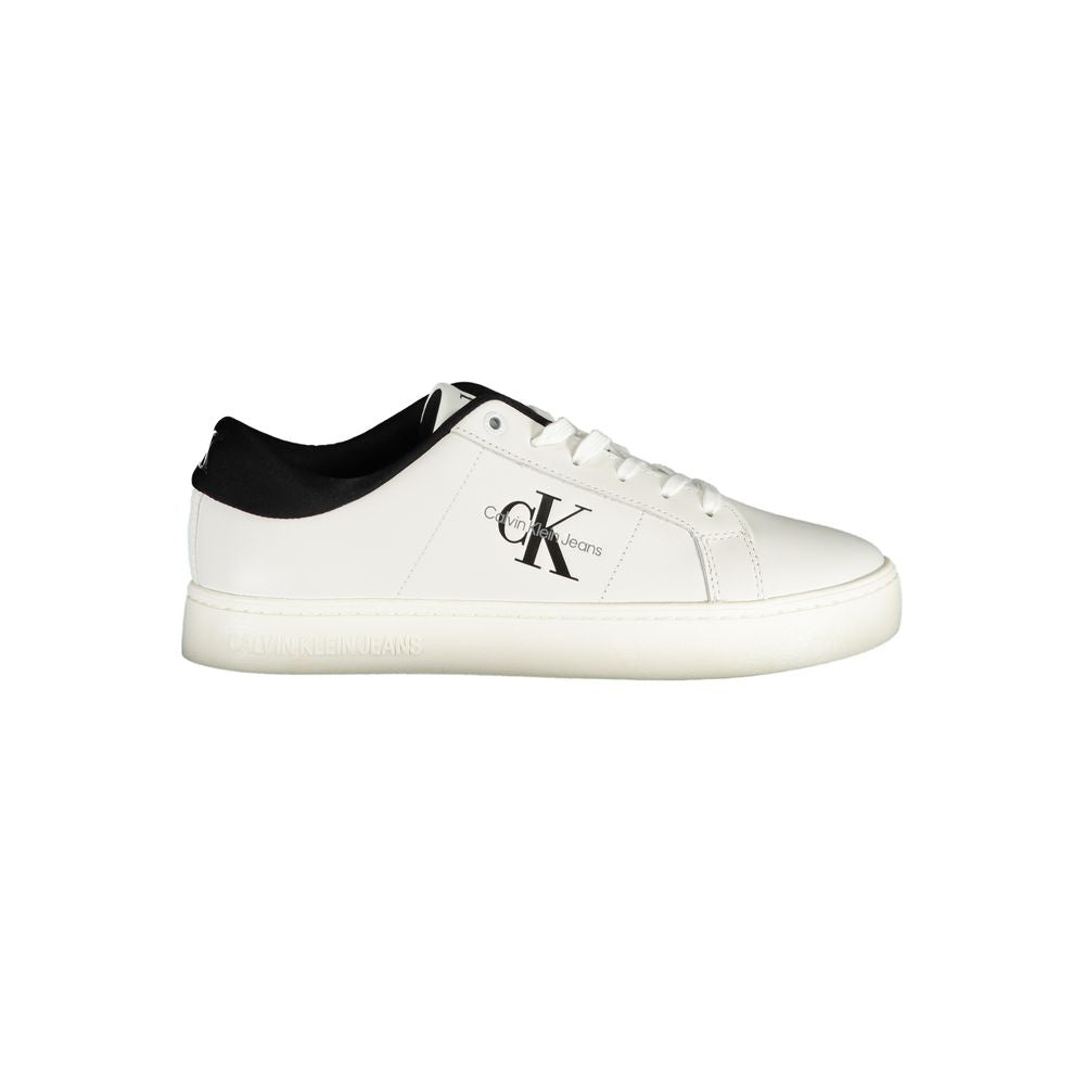 Tenișor Calvin Klein din poliester alb