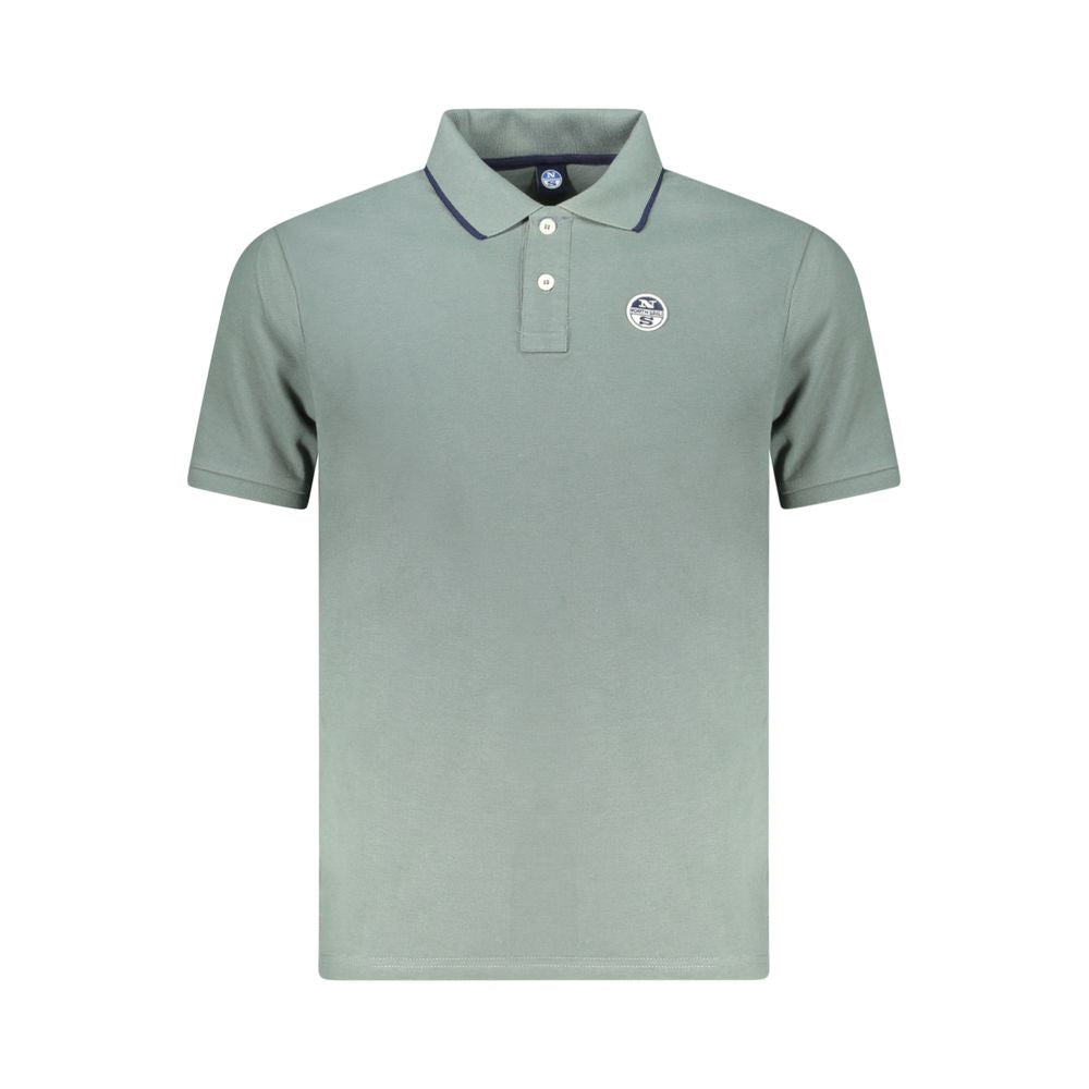 Tricou polo North Sails verde din bumbac pentru bărbați