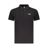 Tricou polo negru din bumbac Accademia Militare