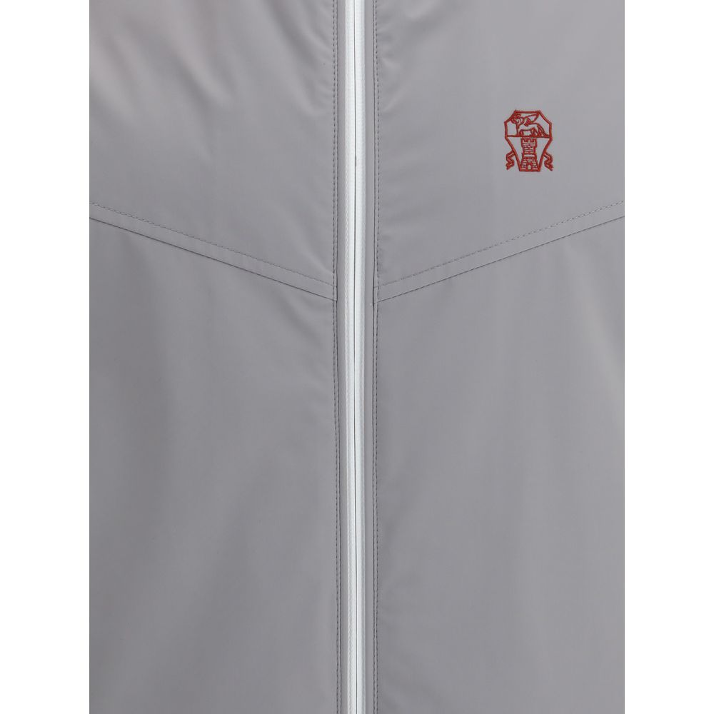 Brunello Cucinelli grå polyamid ærmeløs jakke