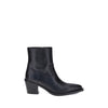 Stuart Weitzman Black Calf Leather Bos Taurus Ankle Boots