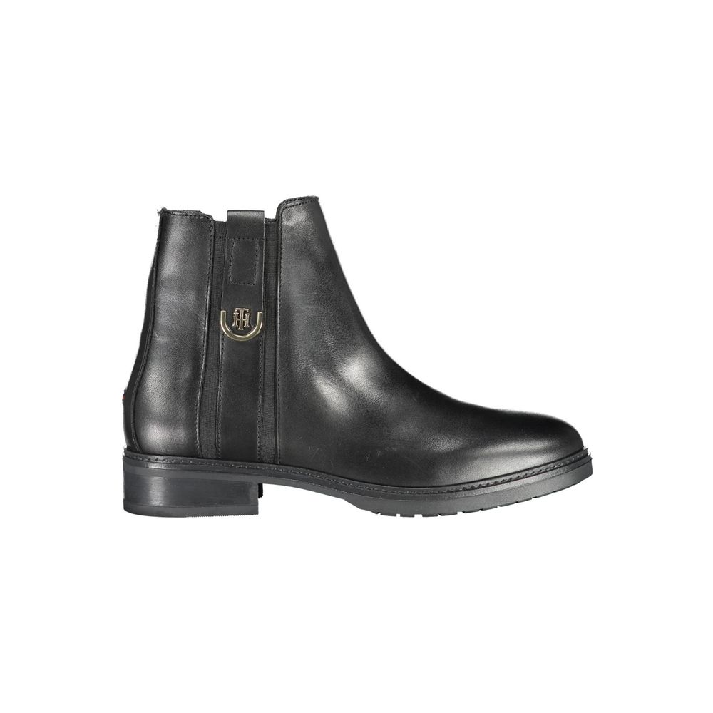 Ghete damă Tommy Hilfiger din piele neagră