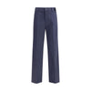 Fendi Blue Cotton Casual Pants