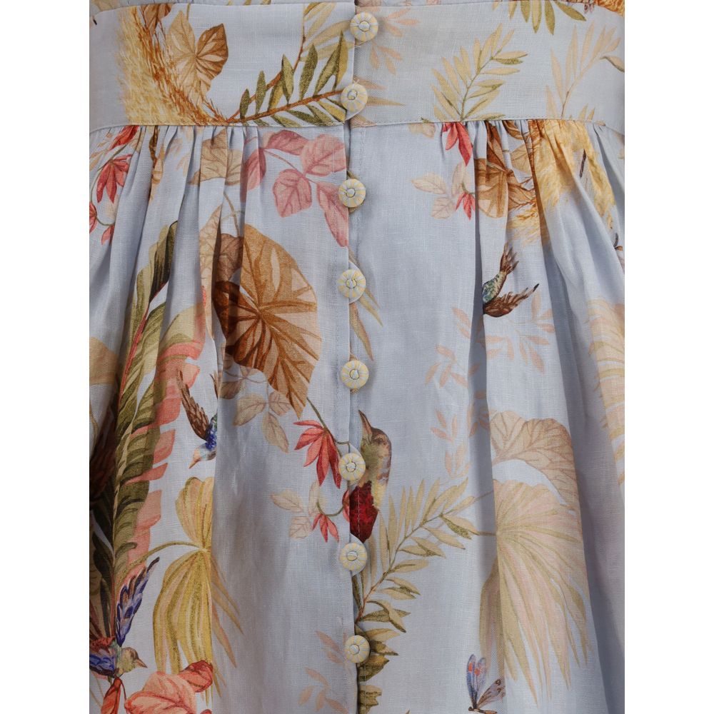 Zimmermann Multicolor Linen Casual Dress
