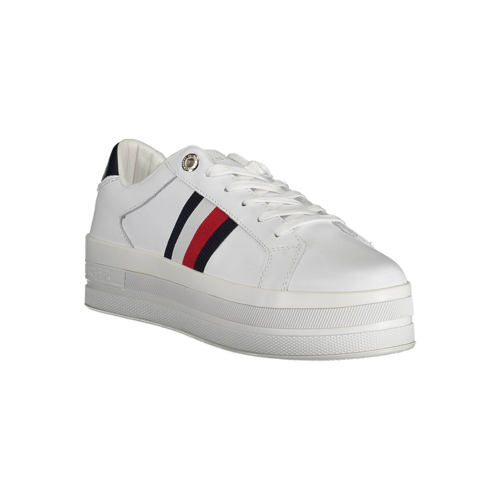 Pantofi sport Tommy Hilfiger albi din poliester