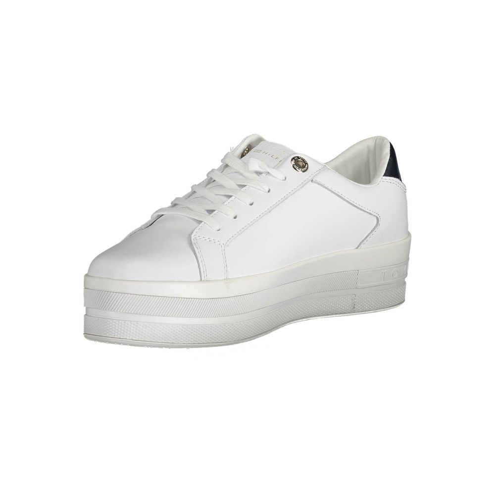Pantofi sport Tommy Hilfiger albi din poliester