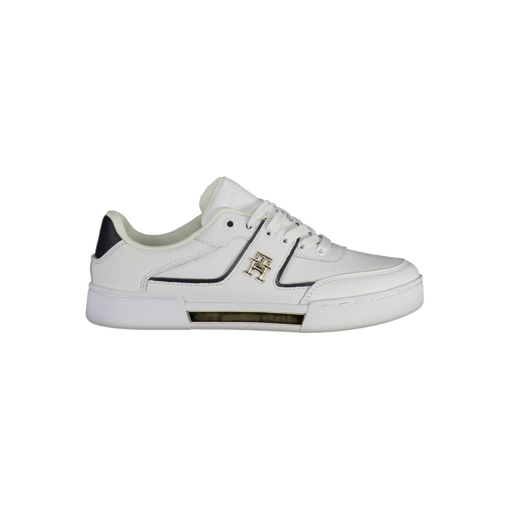 Pantofi sport Tommy Hilfiger albi din poliester
