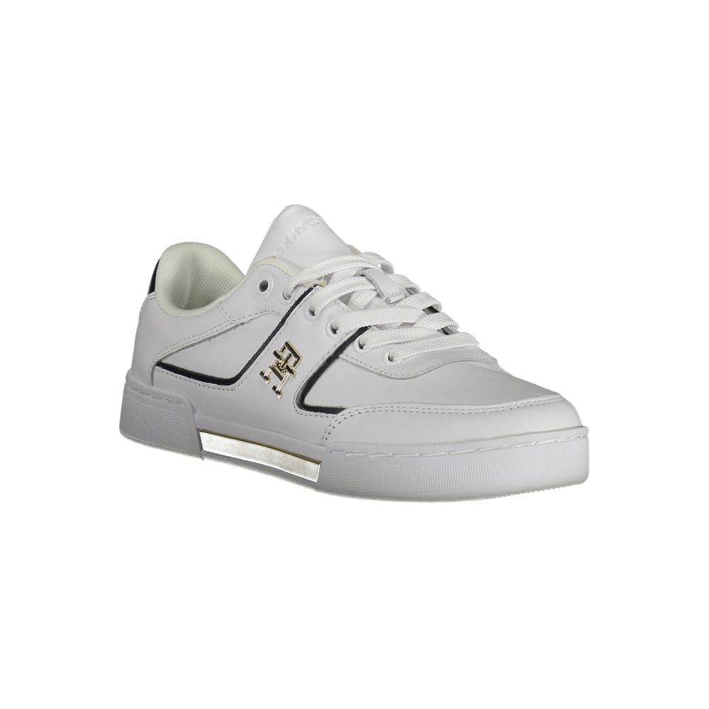 Pantofi sport Tommy Hilfiger albi din poliester