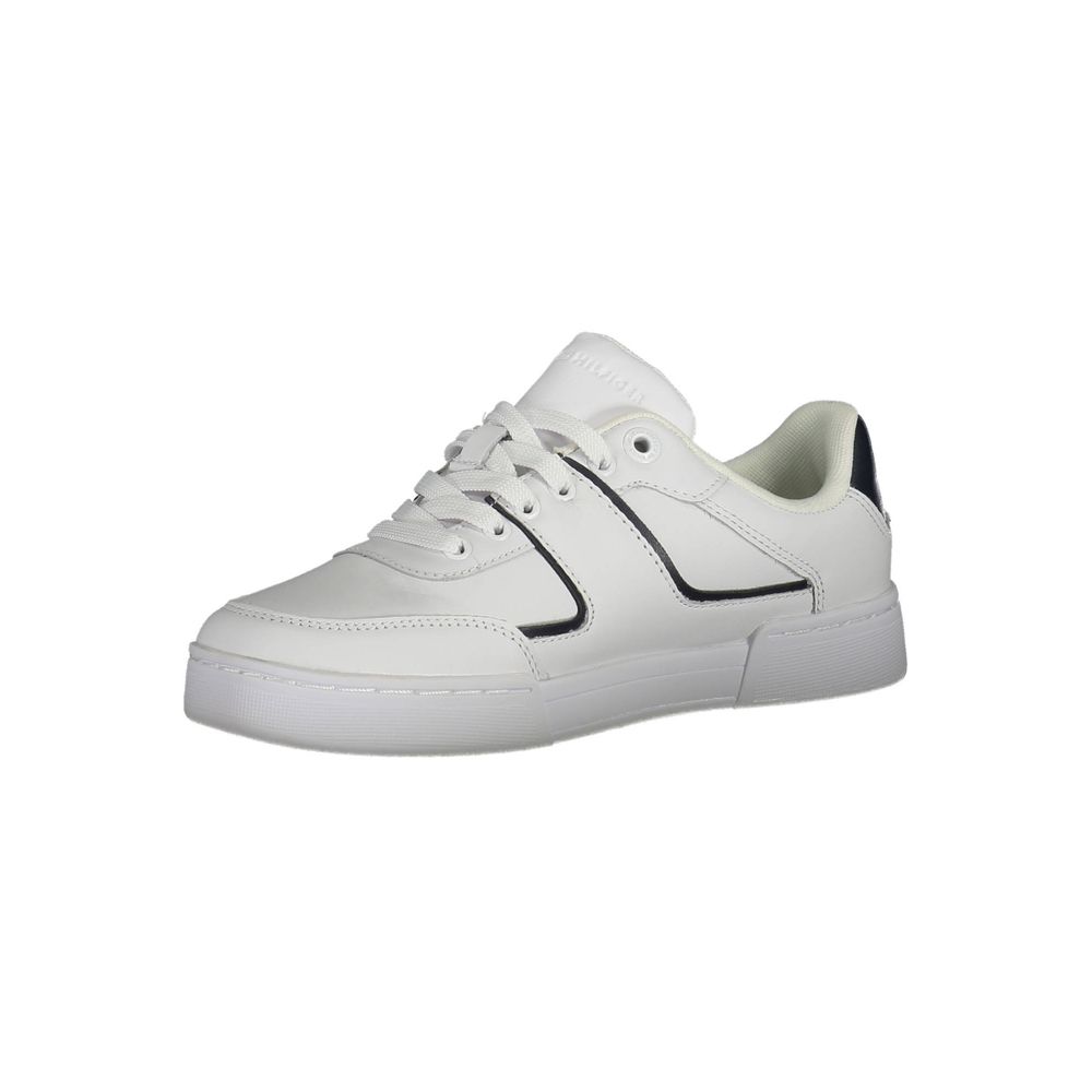 Pantofi sport Tommy Hilfiger albi din poliester