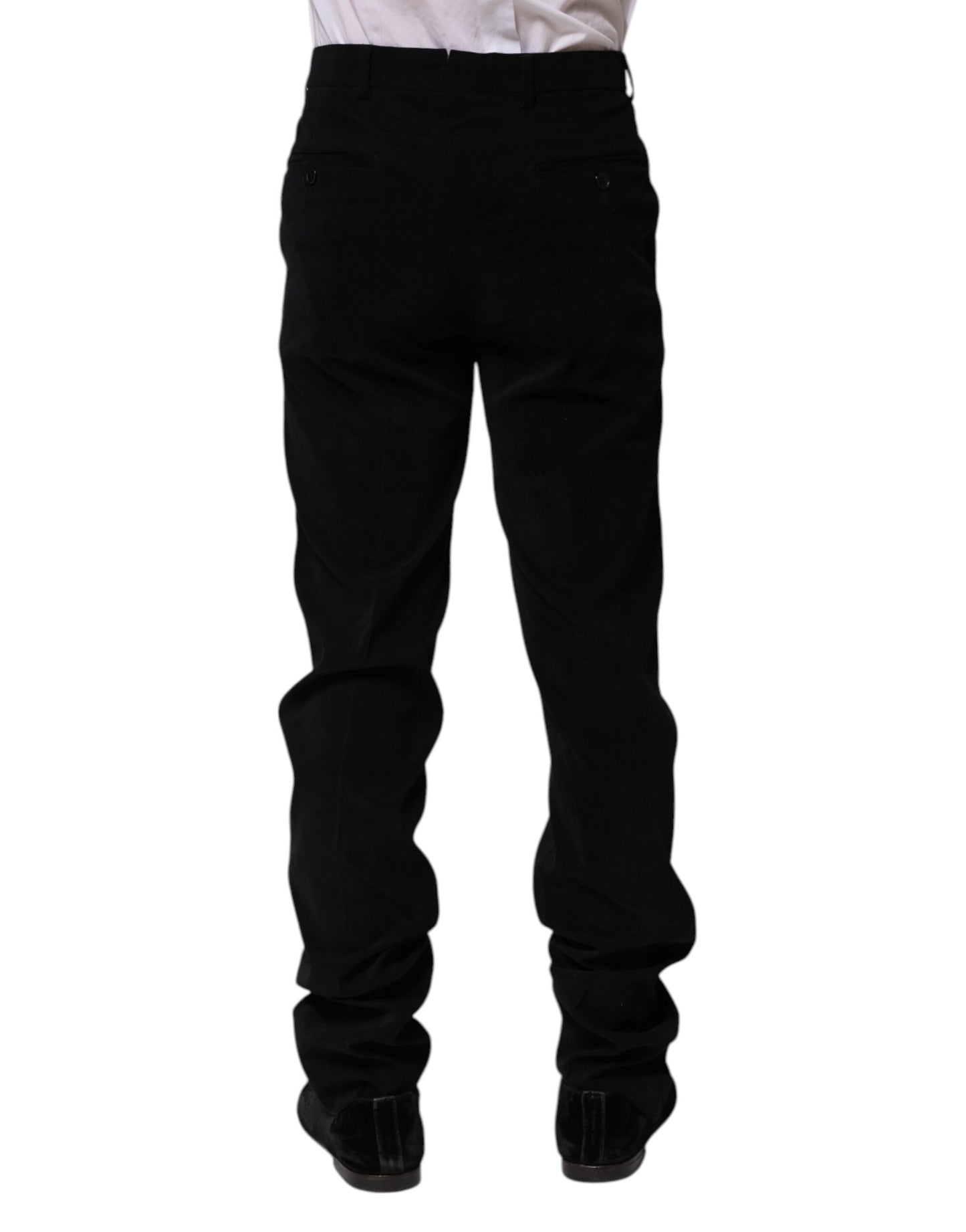 Pantaloni eleganți negri cu talie medie BENCIVENGA