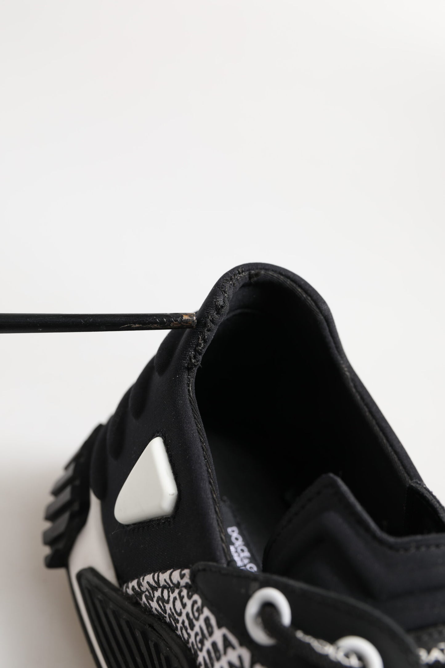 Dolce & Gabbana Black Logo Lace Up Low Top NS1 Sneakers Shoes