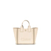 ChloƩ Beige Cotton Shoulder Bag
