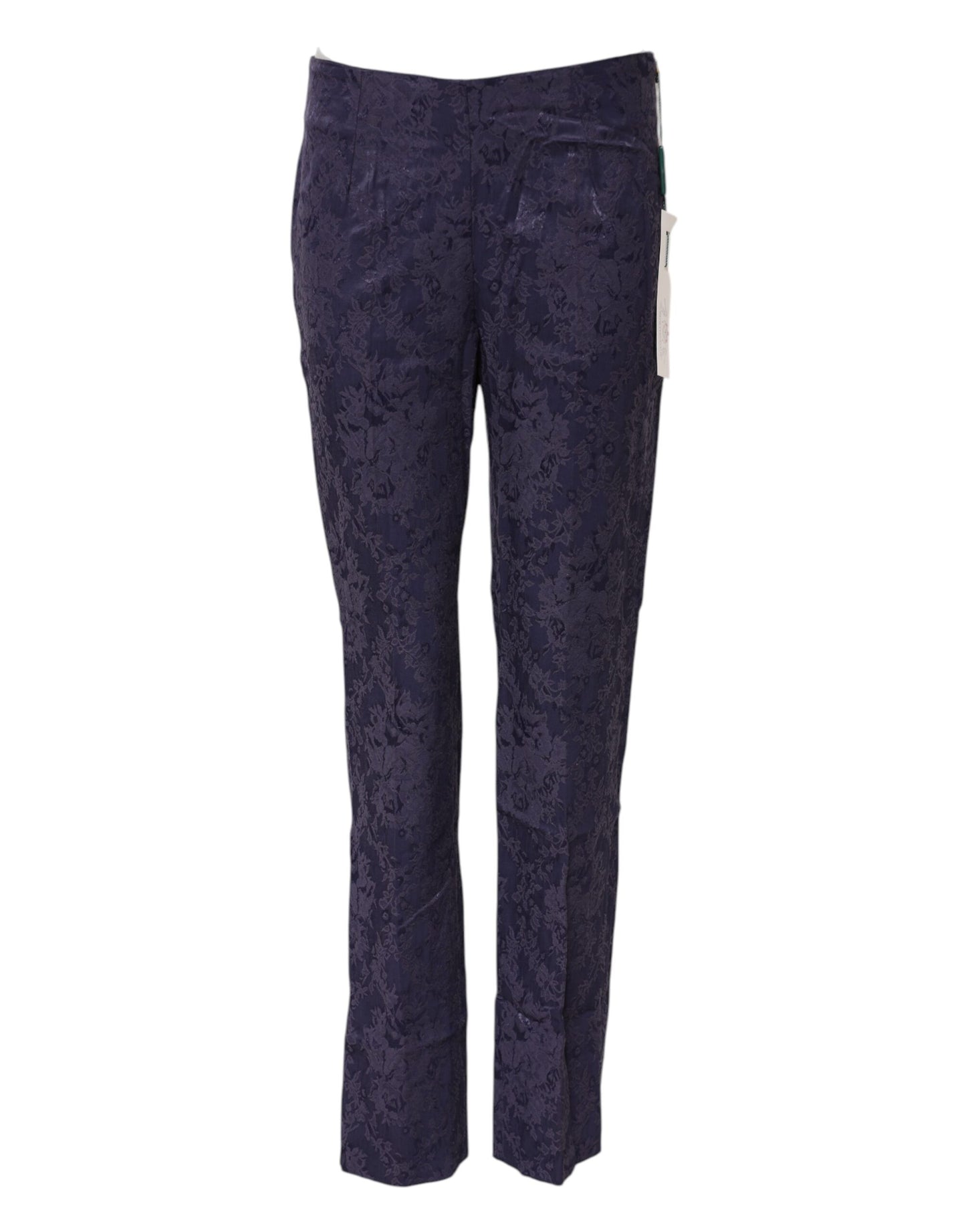 BENCIVENGA Purple Jacquard High Waisted Pants