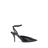 Versace Black Calf Leather Bos Taurus Pumps