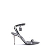 Tom Ford Silver Calf Leather Bos Taurus Stiletto Heel Sandals