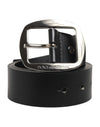 Dolce & Gabbana Black Leather Classic Metal Buckle Belt