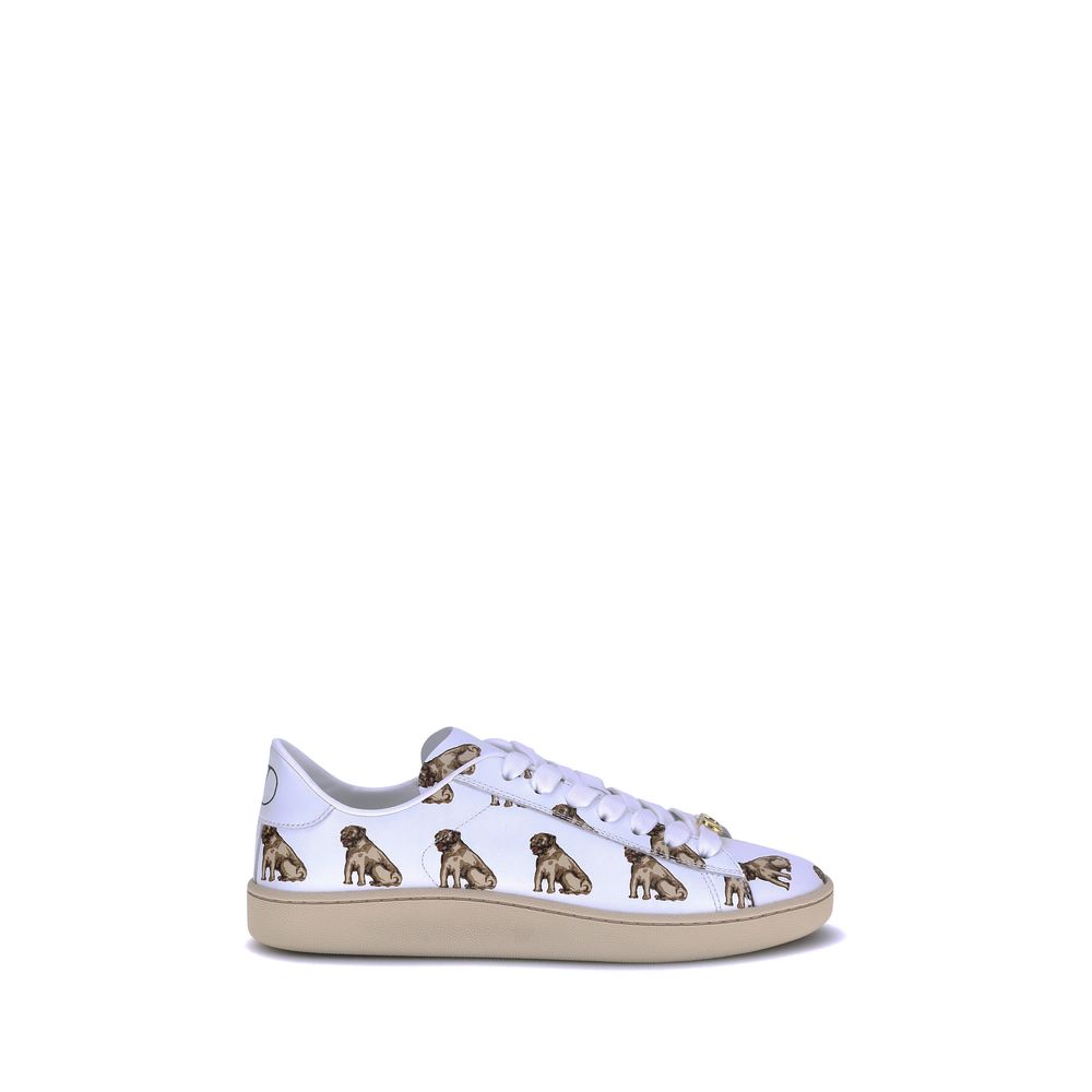 Valentino Garavani White Calf Leather Bos Taurus Low Top Sneakers
