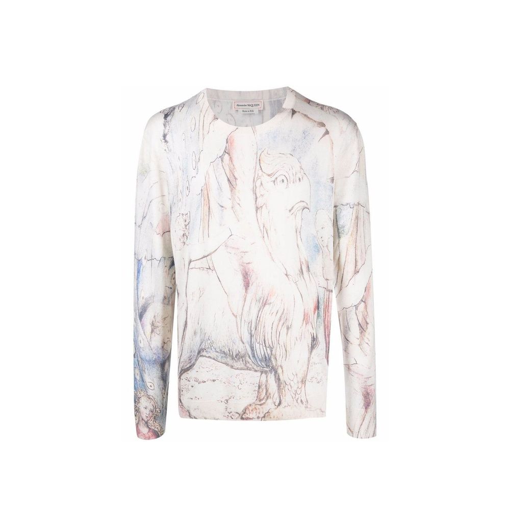 Pulover Alexander McQueen cu imprimeu William Blake Dante
